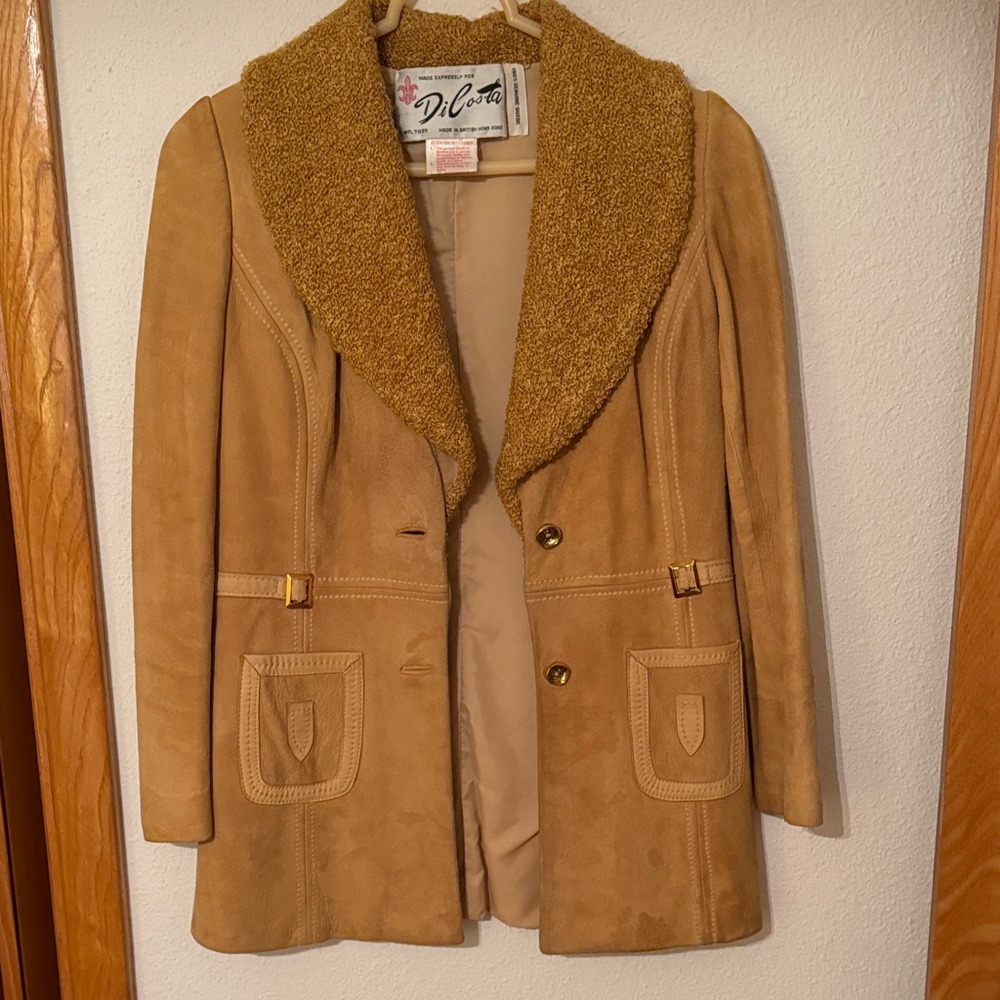 Di Costa Camel Women's Teddy Jacket Vintage